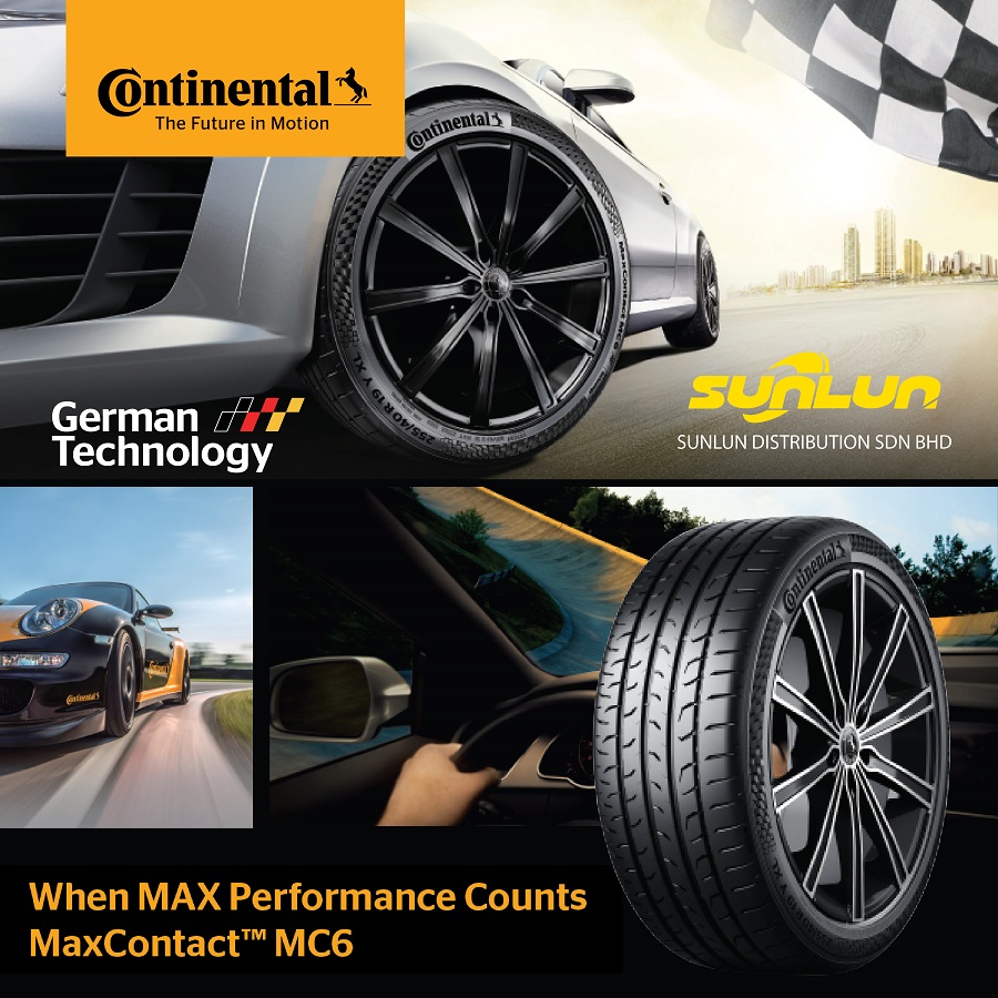 Continental MaxContact MC6 Passenger Tyre|Sarawak|SUNLUN